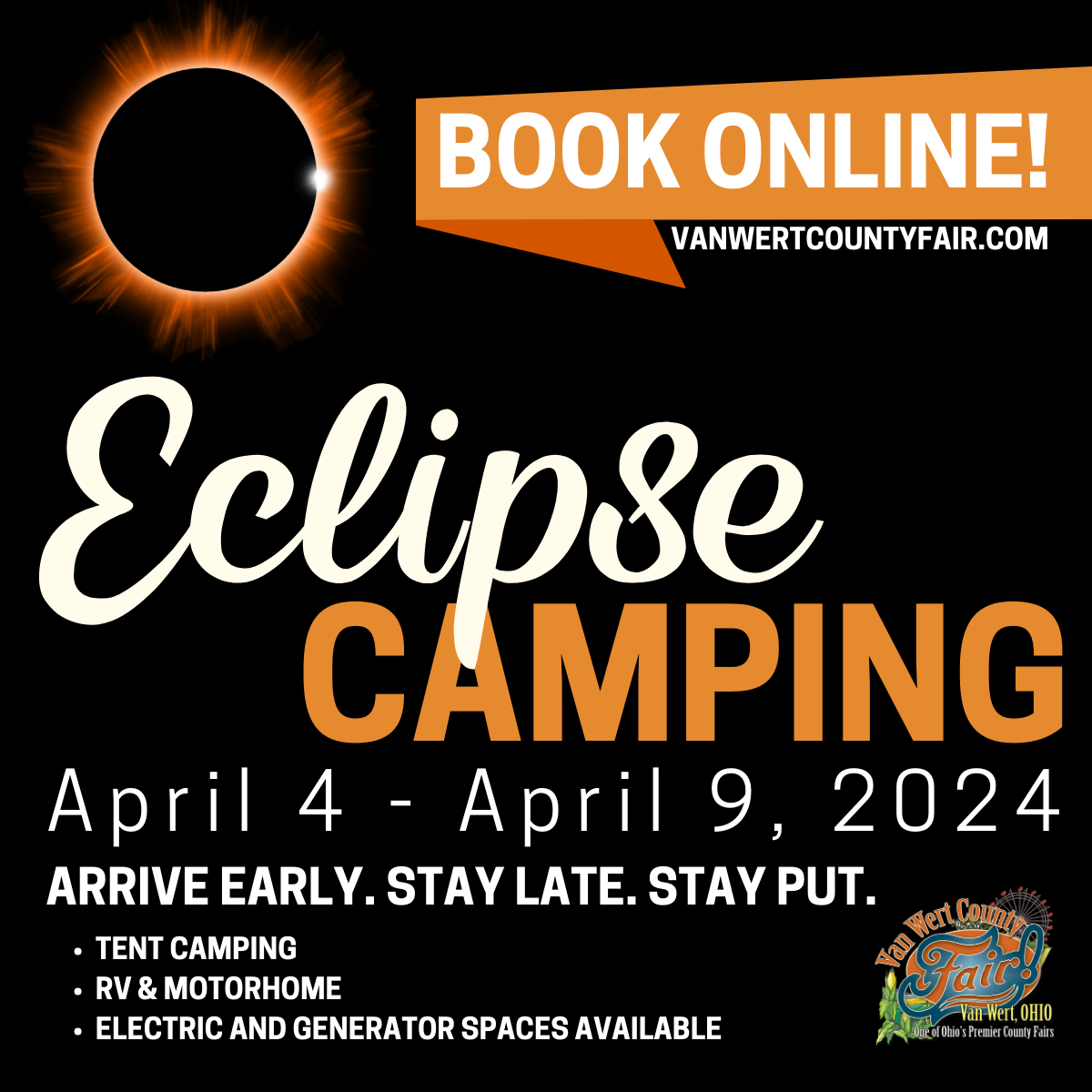 2024 Eclipse Camping Van Wert County Fair